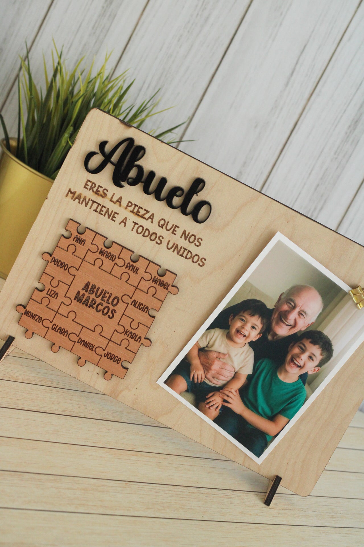Cuadrito Personalizado “Eres la Pieza que nos Mantiene Unidos” | Edición Padres