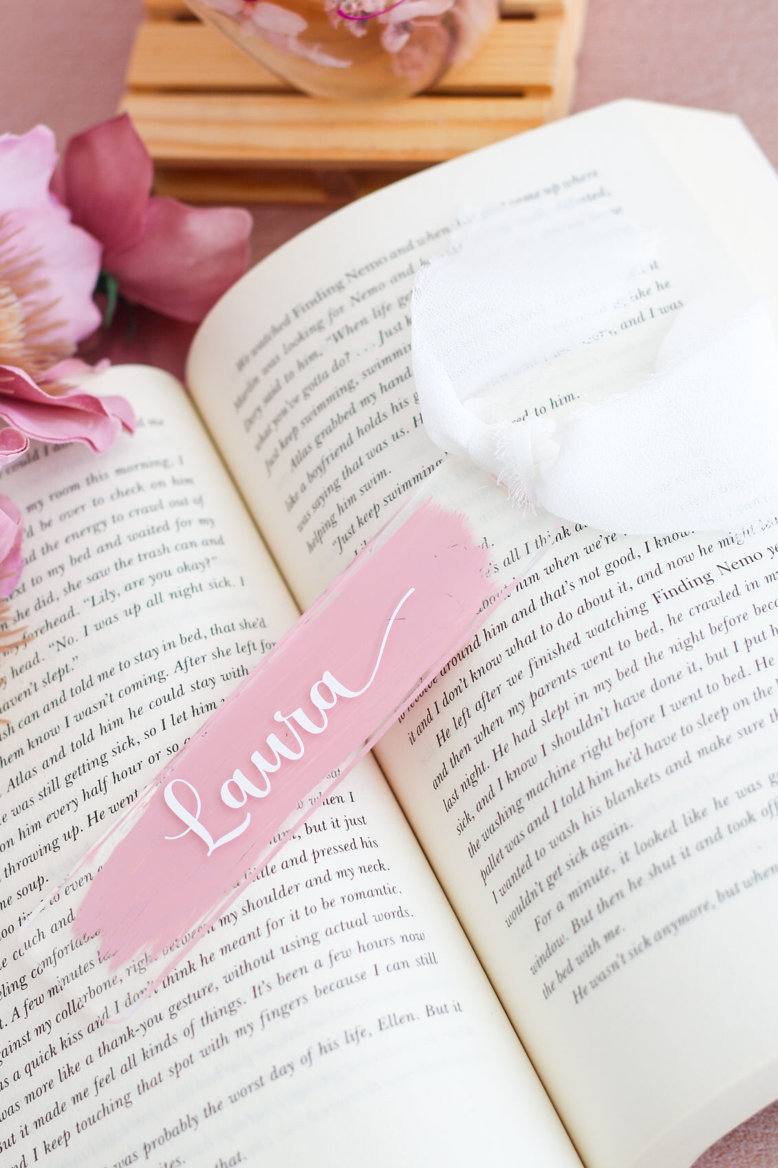 Marcalibros “Pink Blossom” | Chapter&Charm - The Bloom Edition