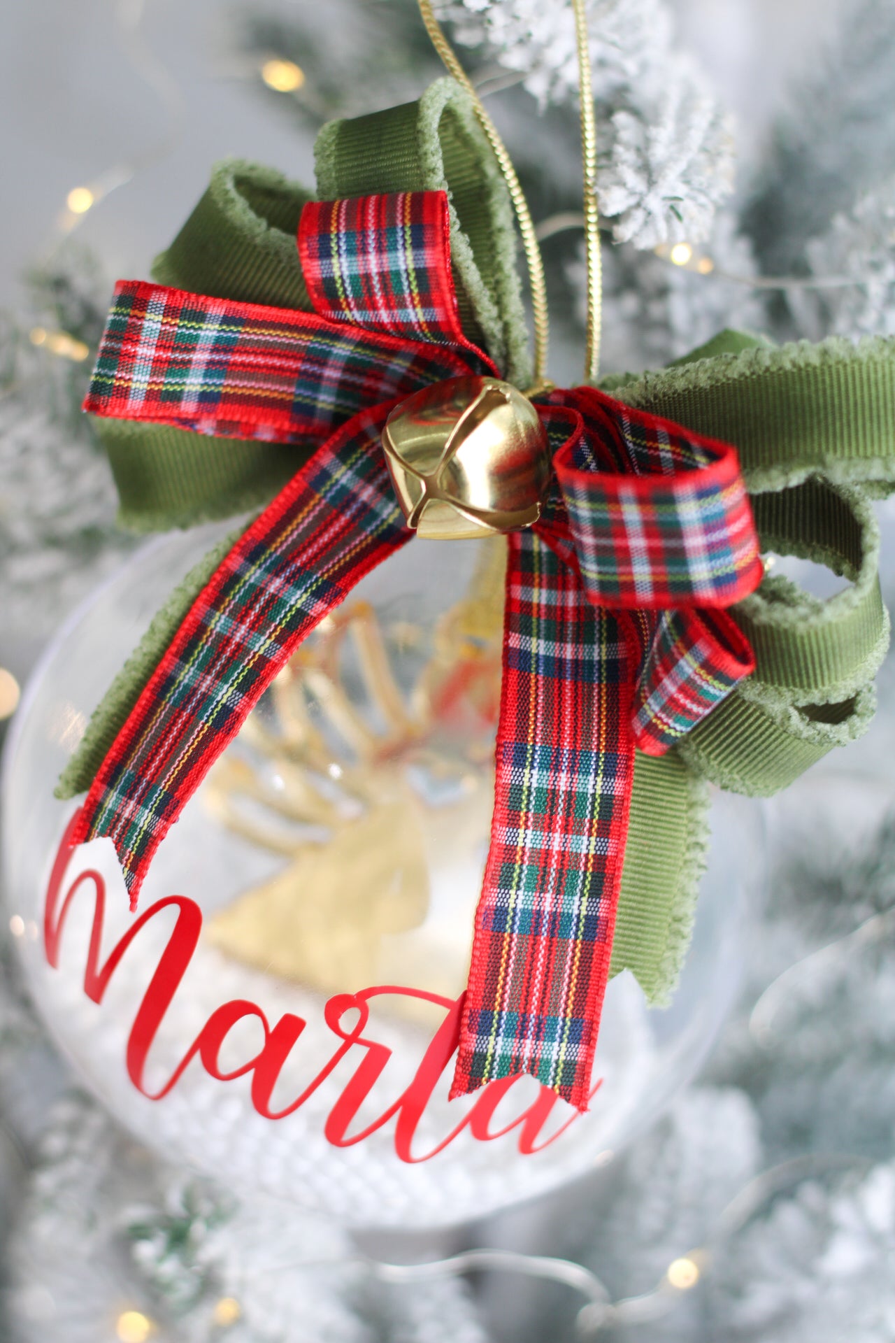Ornamento Navideño Angel Globe - Nombre en Esfera
