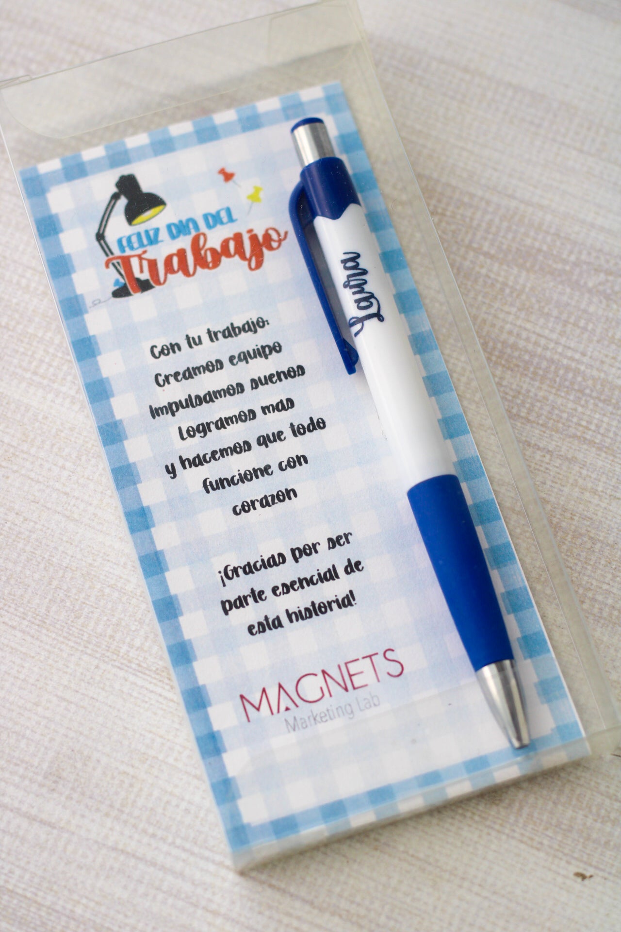 Set “Gracias por tu Trabajo” – Bolígrafo personalizado