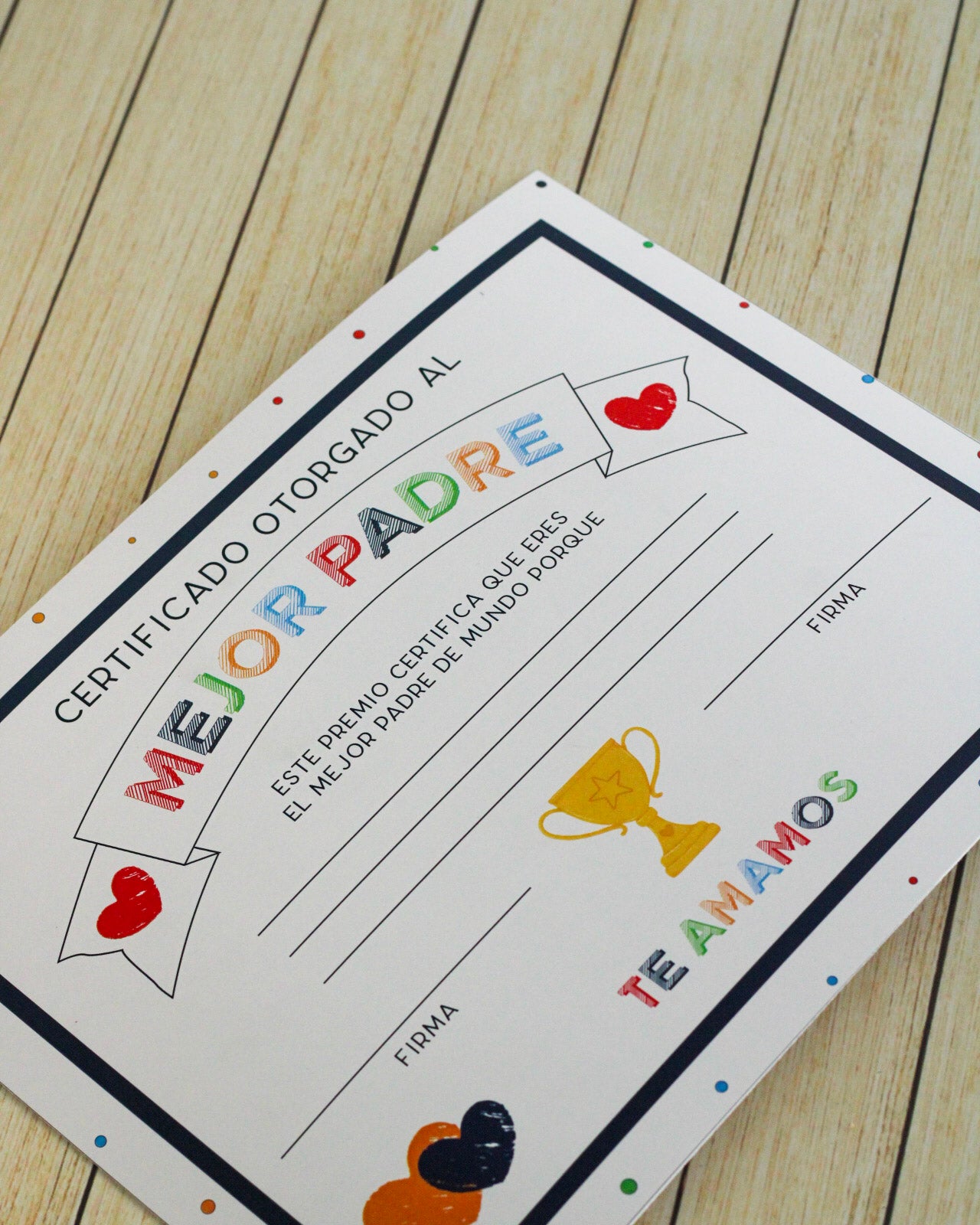 Diploma "Mejor Padre"