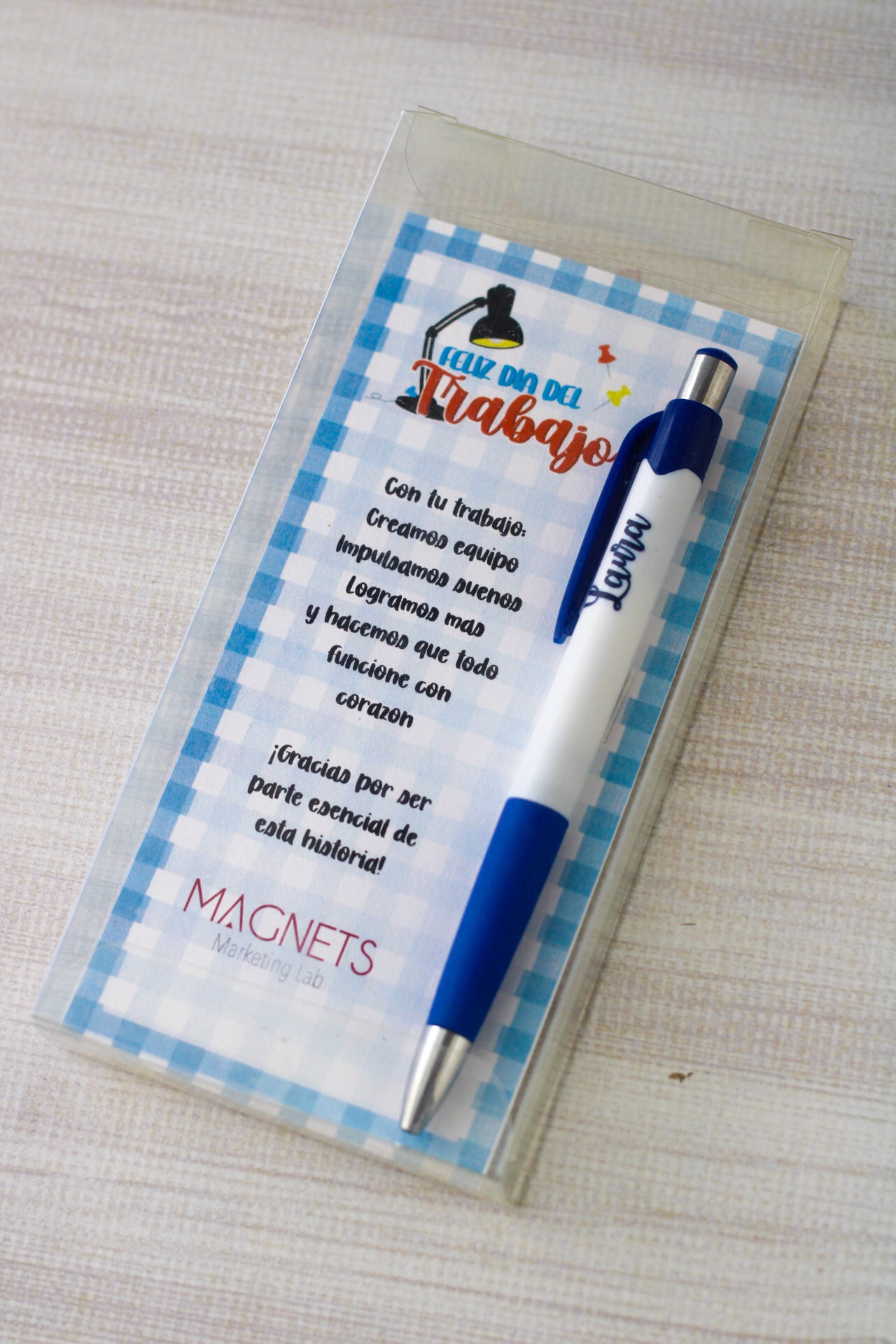 Set “Gracias por tu Trabajo” – Bolígrafo personalizado