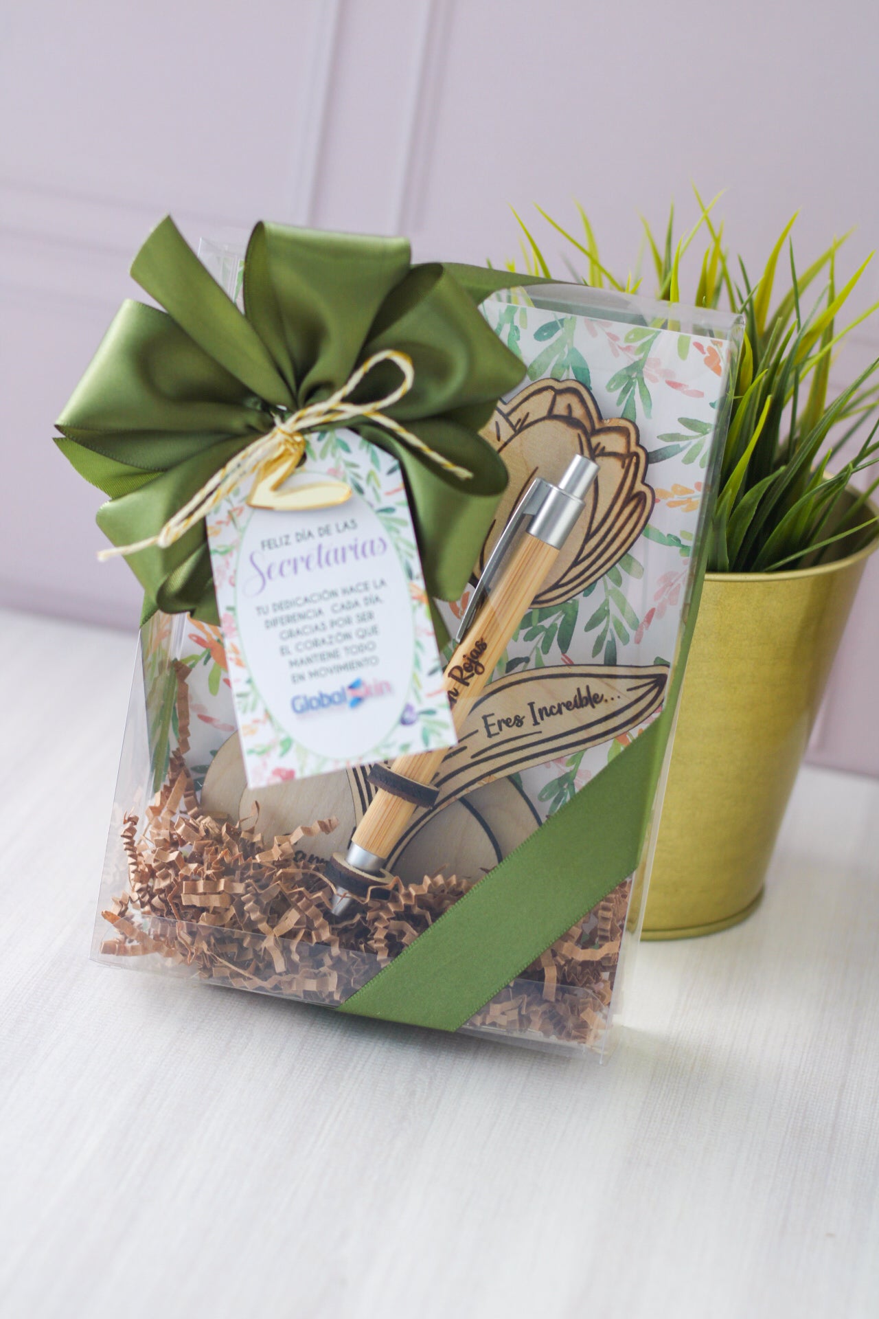 Gift Set Porta Lapiceros Tulip Dreams Personalizado - Olivia