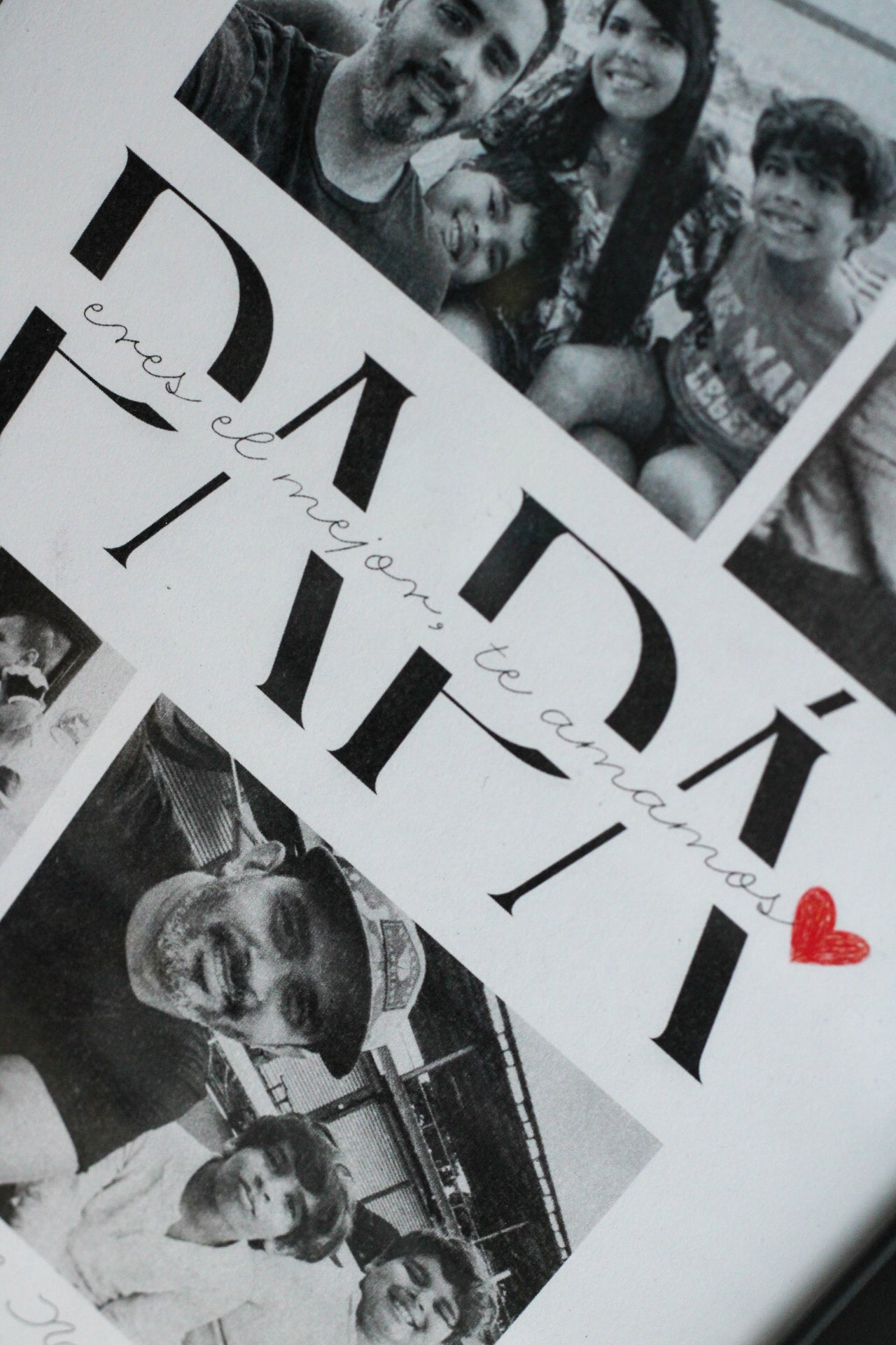 Marco de Fotos Personalizado “PAPÁ Black & White” - Cuadrito