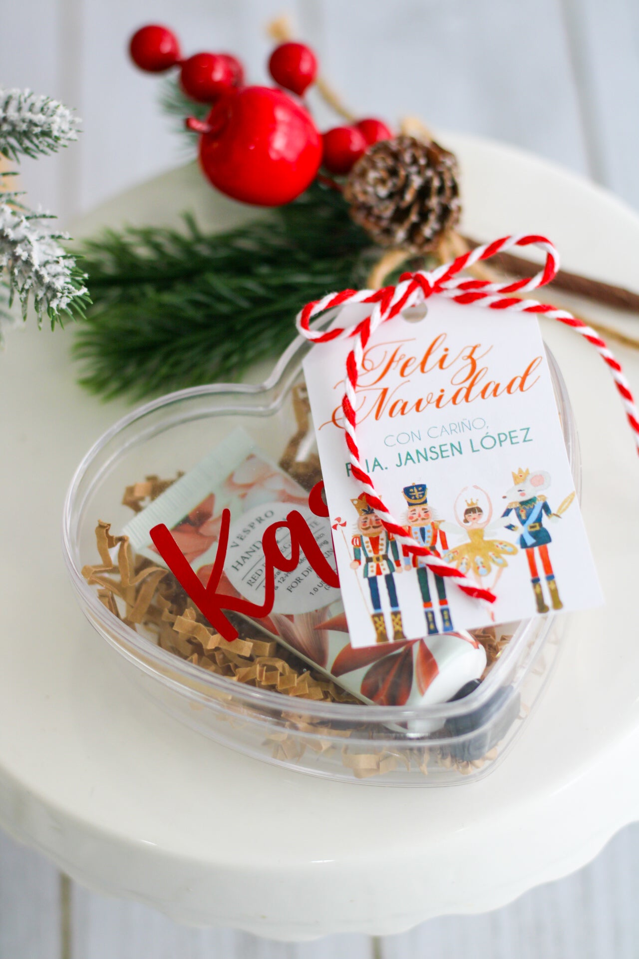 Acrylic Heart Gift Set - Christmas Edition