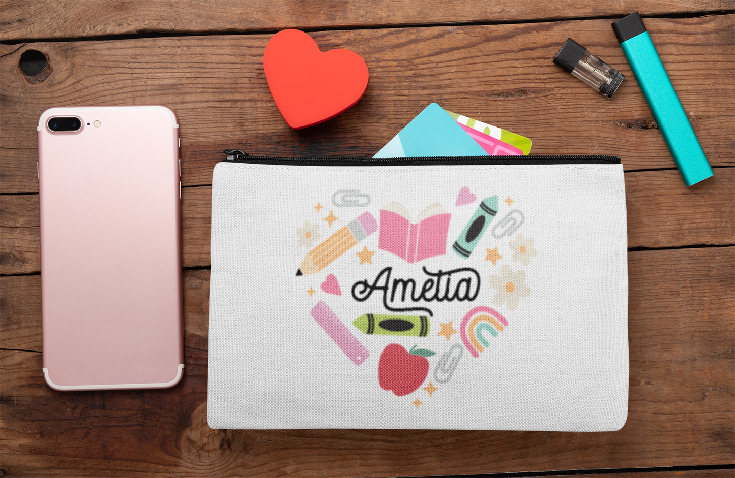 Teachers Heart Pencil Case - Teachers Favorite