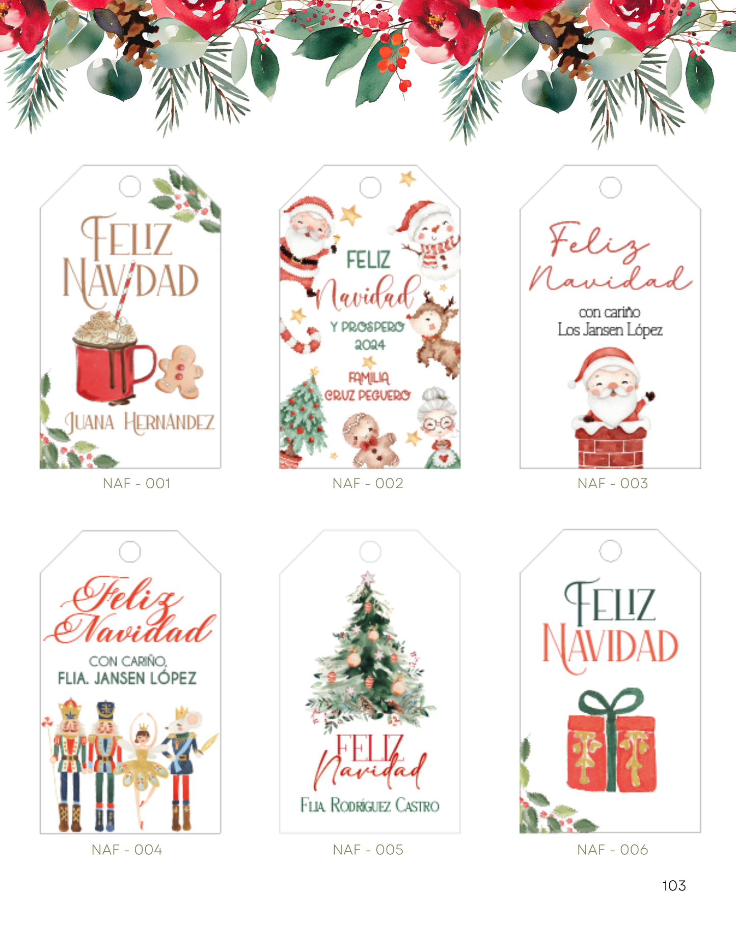 Set de Tags Personalizados | Navidad