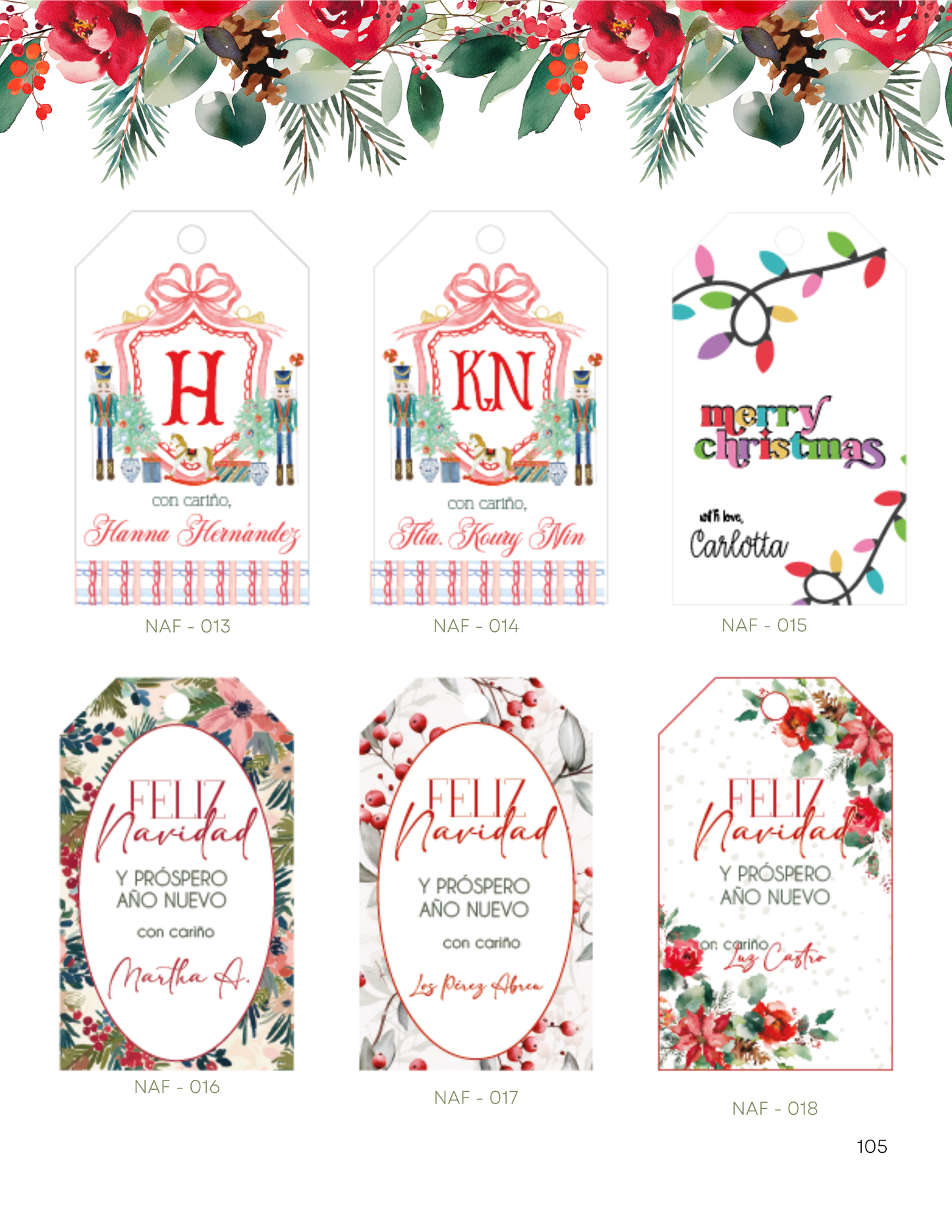 Set de Tags Personalizados | Navidad