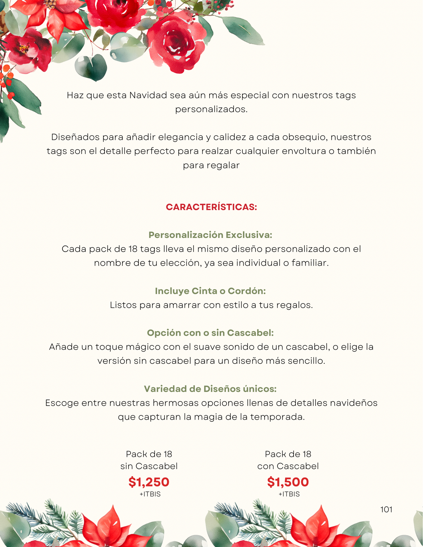 Set de Tags Personalizados | Navidad