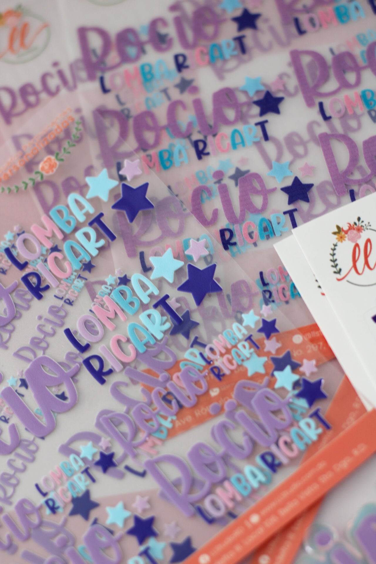 BACK TO SCHOOL Set Happy Stars - tag escolar personalizado holográfico - LL Studio