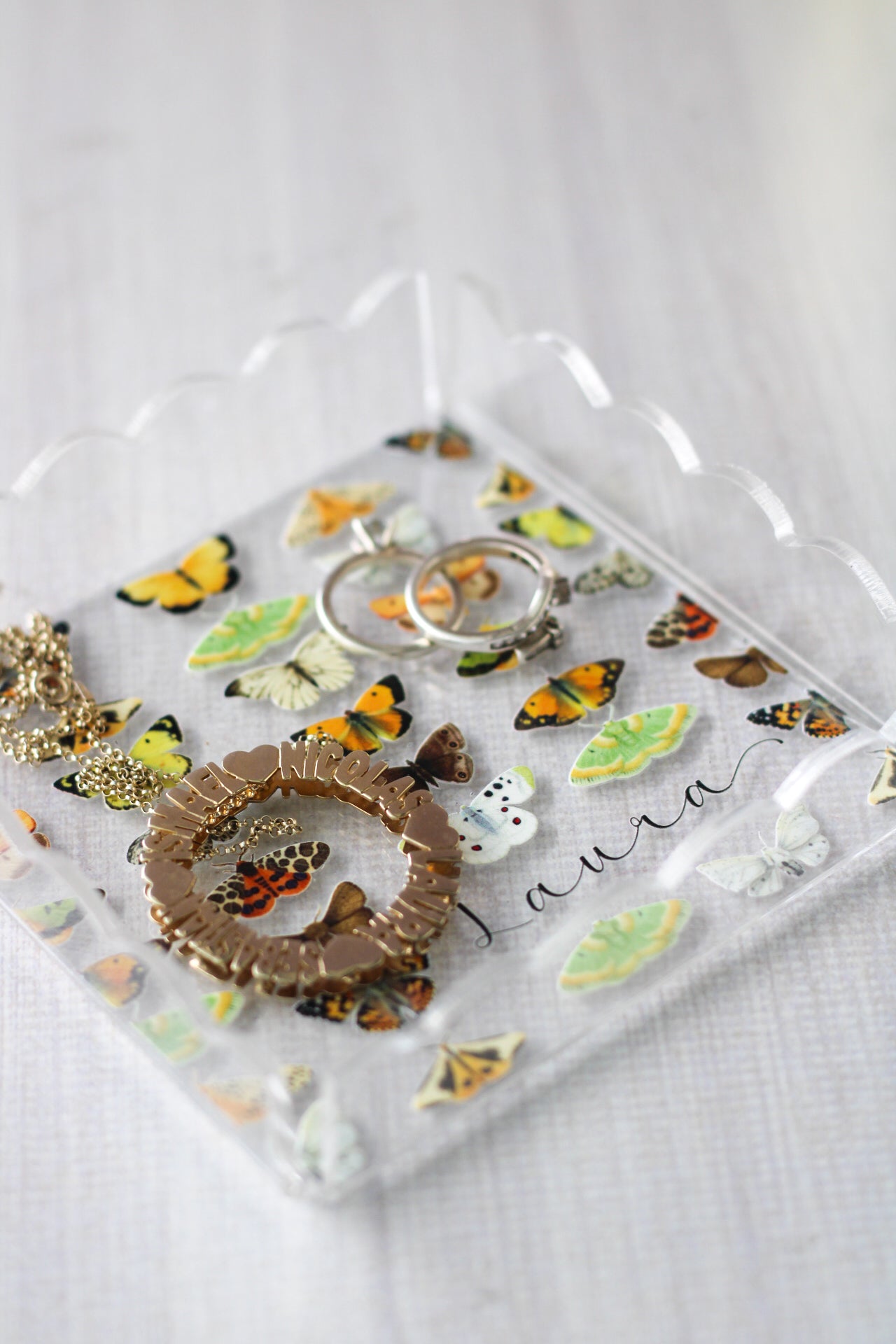 Acrylic Trinket Tray Farfalle - LL Studio