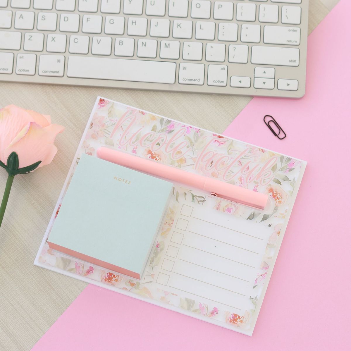 Post- it + Pen Holder Desk Organizer | Bonjour Dalia
