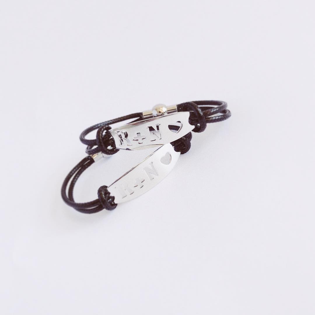 Pulsera de Cordón y Plata - Con Nombre