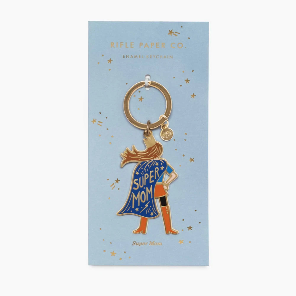 Llavero "Supermom" - Enamel Keychain Rifle Paper Co.