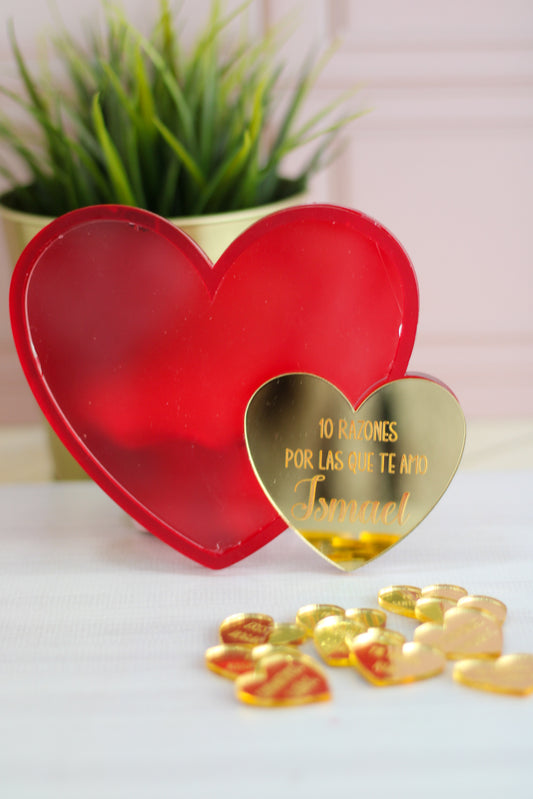 10 Razones para Amarte - Acrylic Heart