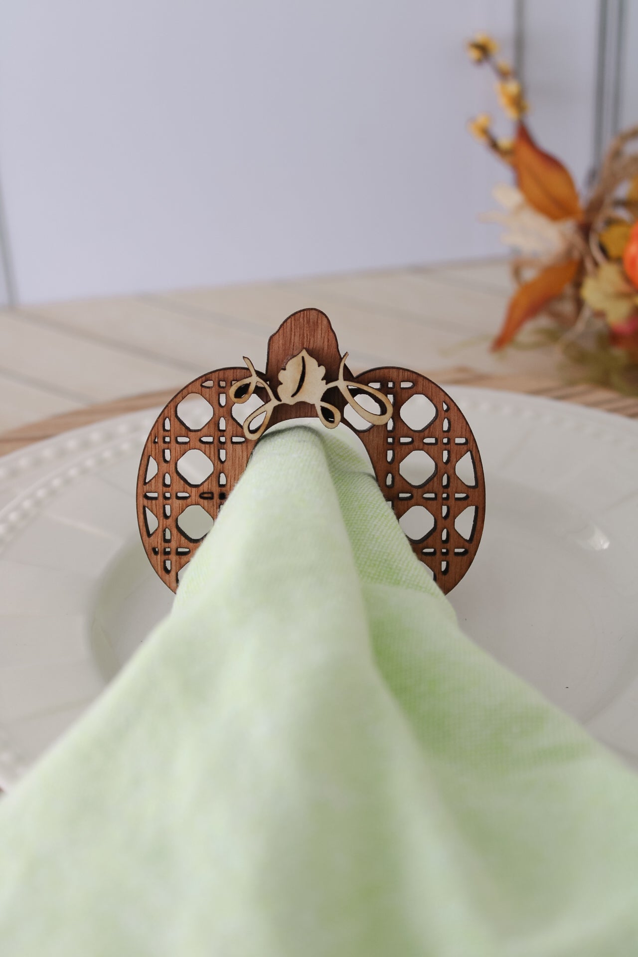 Aros de Servilleta “Rattan Pumpkin ” | Thanksgiving