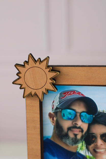 Porta Retrato de Madera Amor Tropical