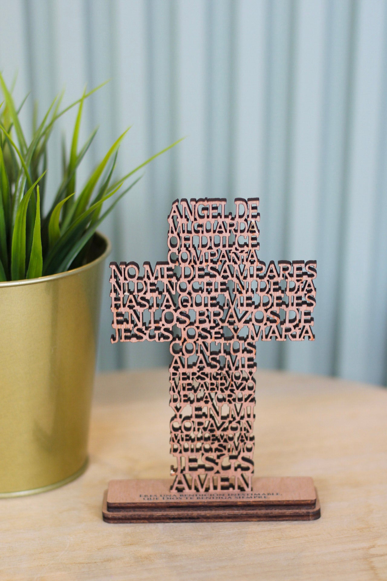 Cruz Oración de Personalizada (Troquelada) Peq. 6"