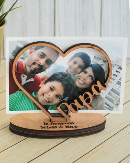 Porta Foto Corazón de Papá