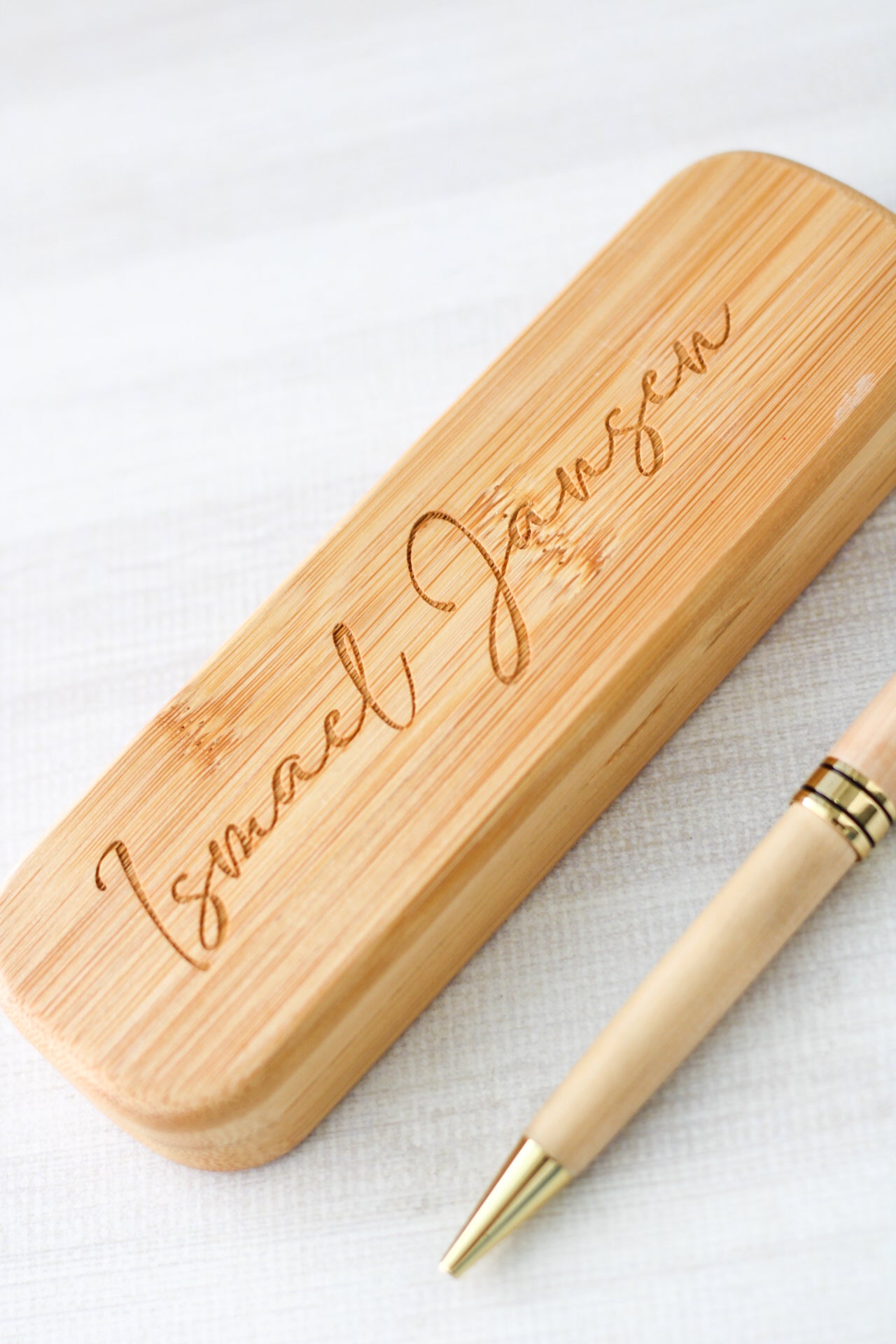 Set de Bolígrafo Personalizado en Caja de Bambú