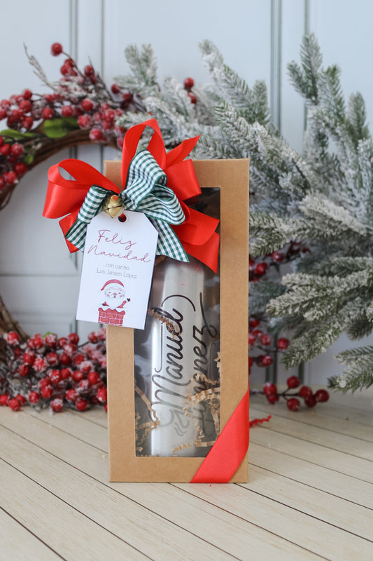 Metallic Water Bottle - Ed. Navidad