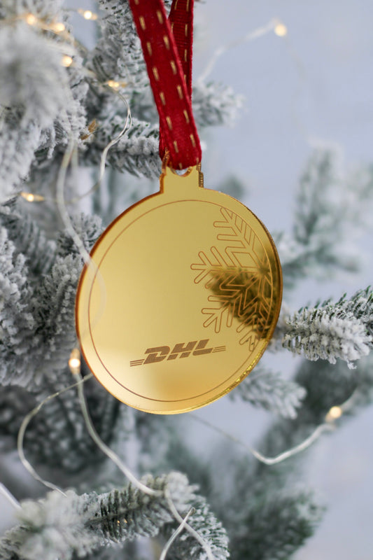 Ornamento Corporativo Snowflake con Logo
