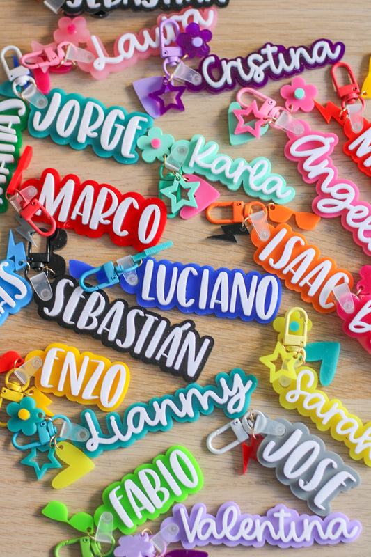 Name Charm Tag Acrílico