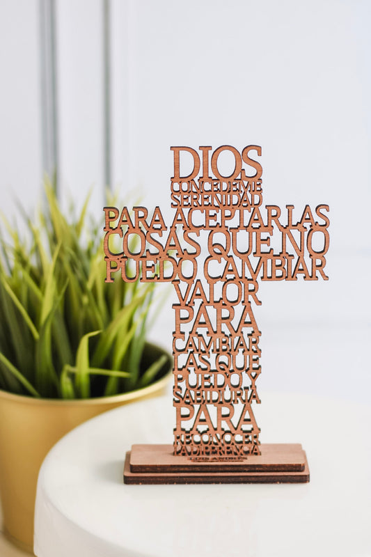 Cruz Oración de Personalizada (Troquelada) Peq. 6"