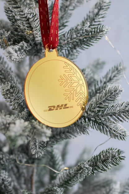 Ornamento Corporativo Snowflake con Logo