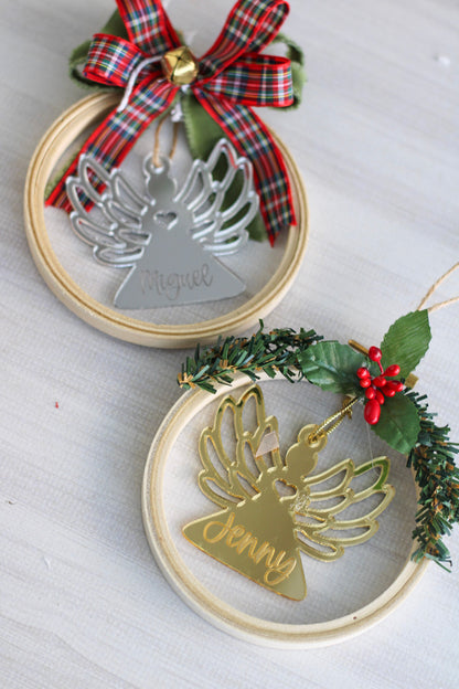 Ornamento - Rustic Holly Angel