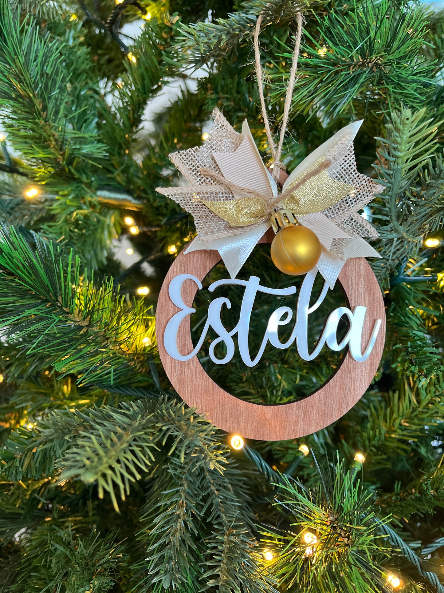 Bola Navideña - Wooden Christmas