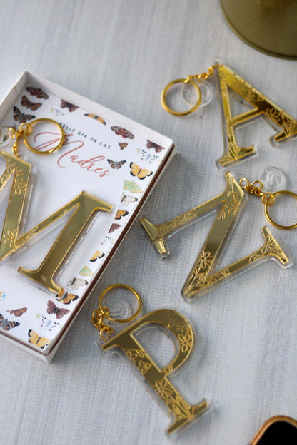 Llavero de Inicial Wildflower - Golden Edition