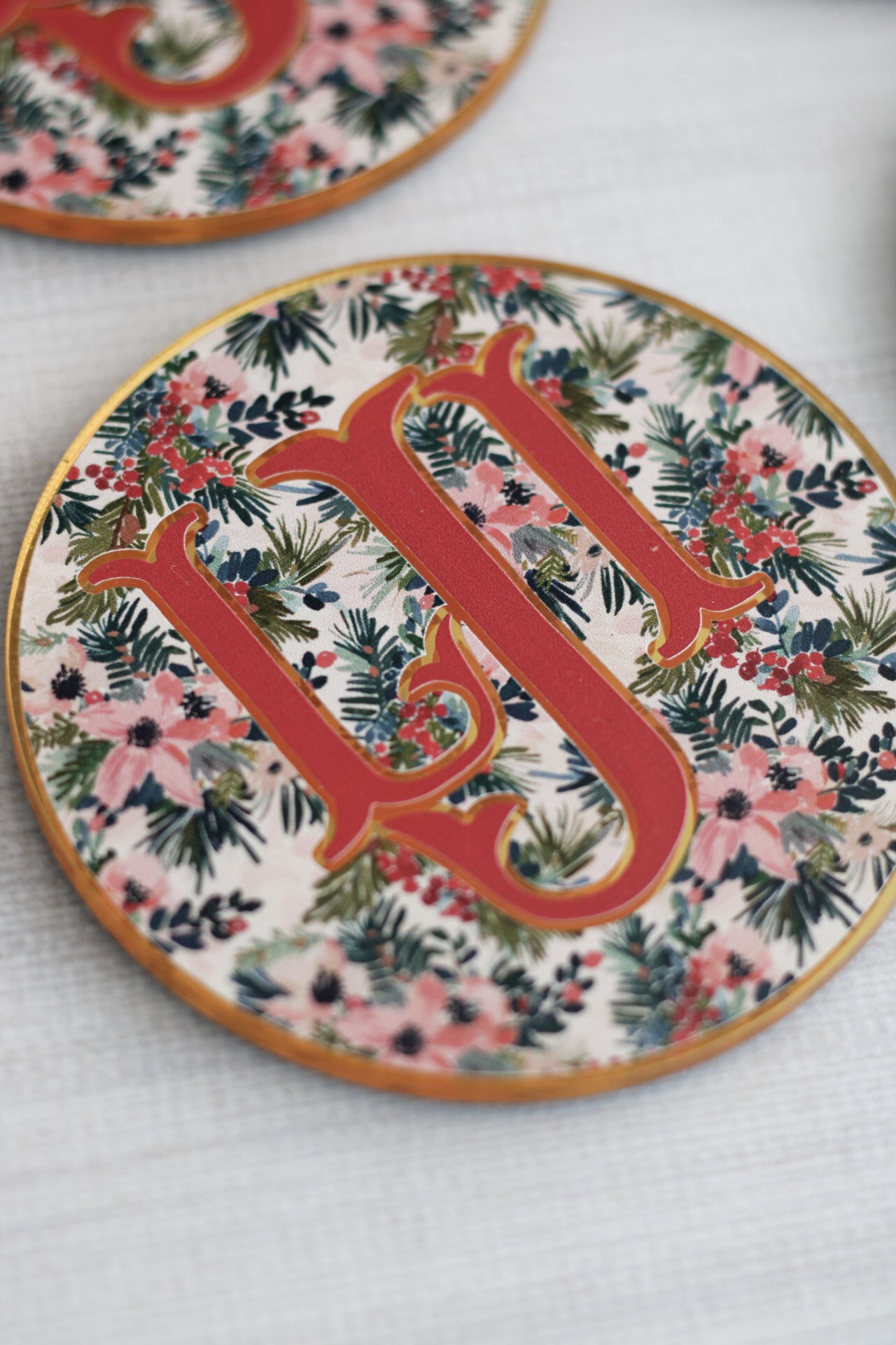 Portavasos | Burgundy Christmas