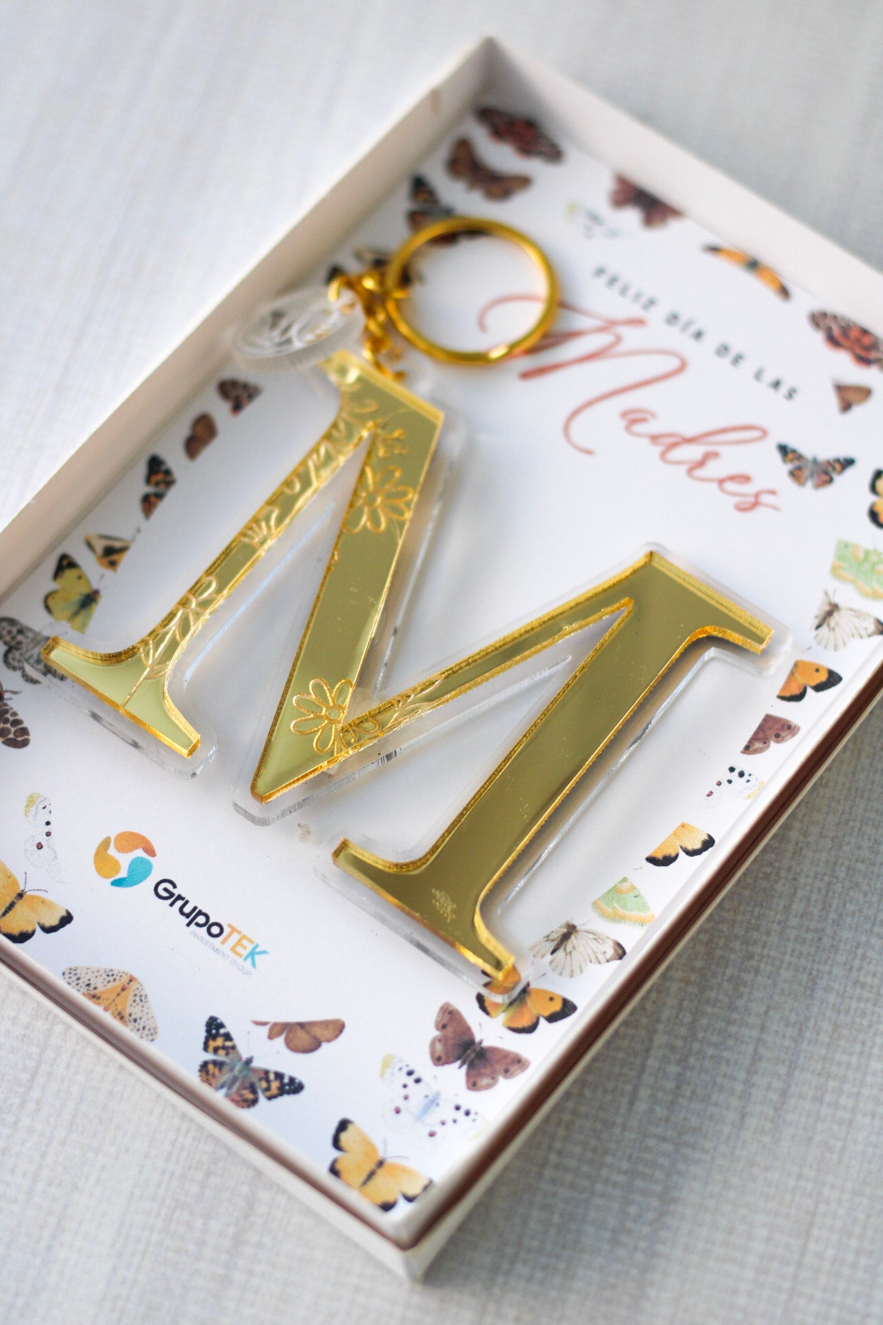 Llavero de Inicial Wildflower - Golden Edition