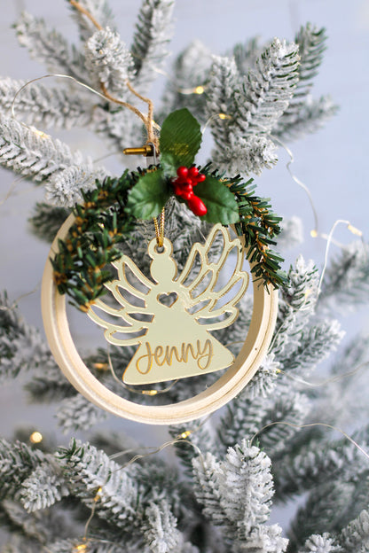 Ornamento - Rustic Holly Angel