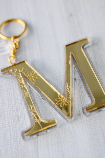 Llavero de Inicial Wildflower - Golden Edition