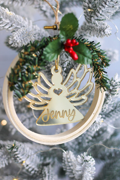 Ornamento - Rustic Holly Angel