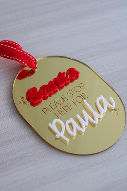 Santa Stop Here Sign