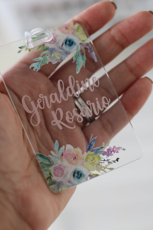 Acuarella Garden Luggage Tags | Name