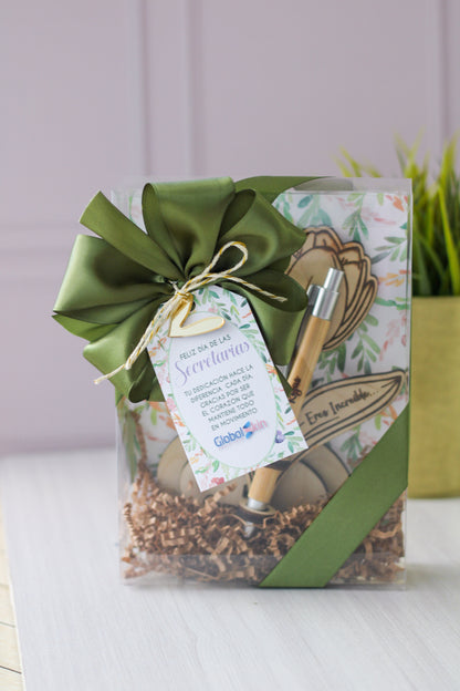 Gift Set Porta Lapiceros Tulip Dreams Personalizado - Olivia