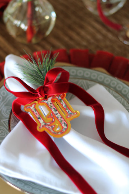 Charms de Servilletas | Burgundy Christmas