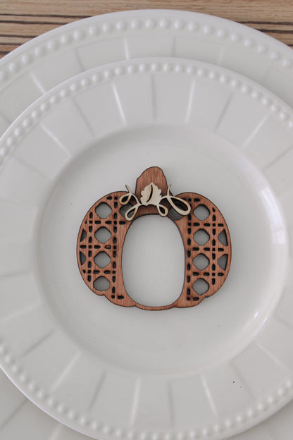 Aros de Servilleta “Rattan Pumpkin ” | Thanksgiving
