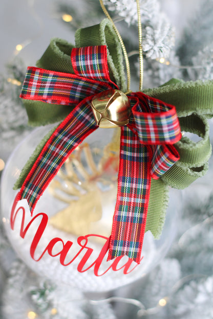 Ornamento Navideño Angel Globe - Nombre en Esfera