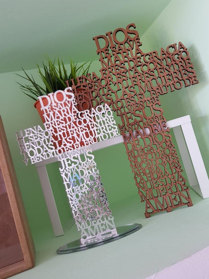 Cruz Oración de Personalizada (Troquelada) Grande 14"