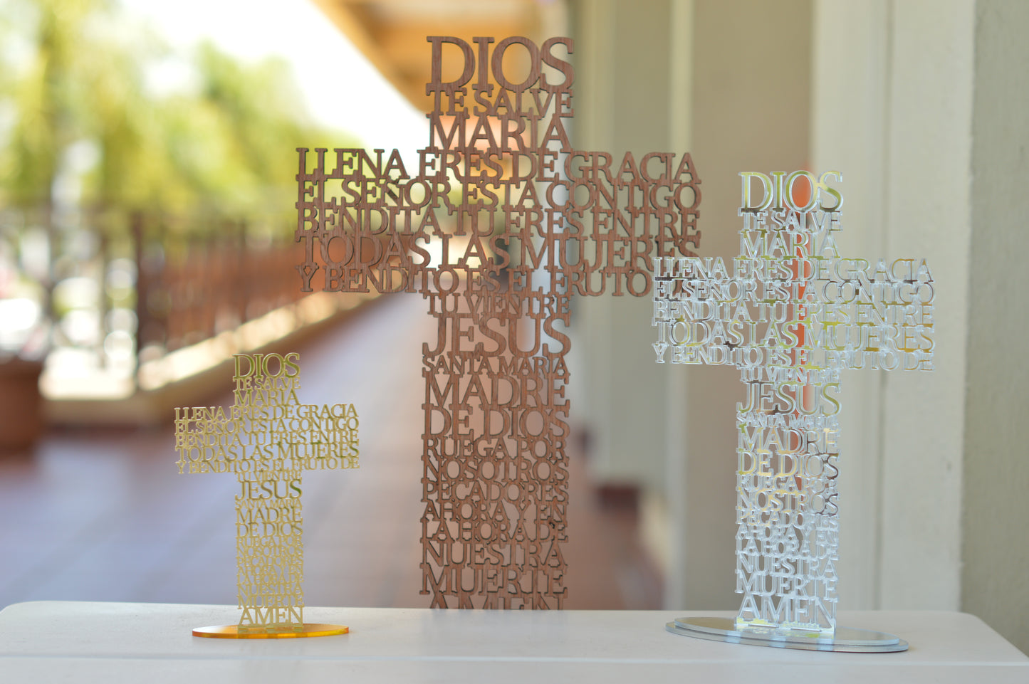 Cruz Oración de Personalizada (Troquelada) Grande 14"