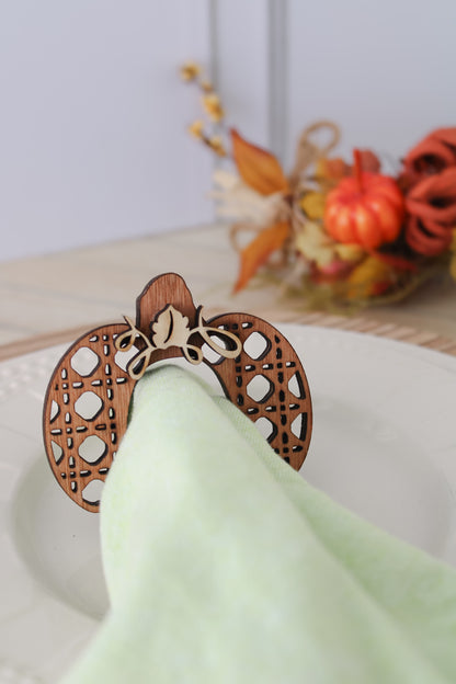 Aros de Servilleta “Rattan Pumpkin ” | Thanksgiving