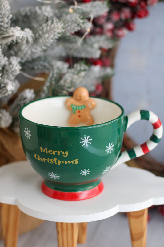 Merry Christmas Gingerbread Cookie Mug