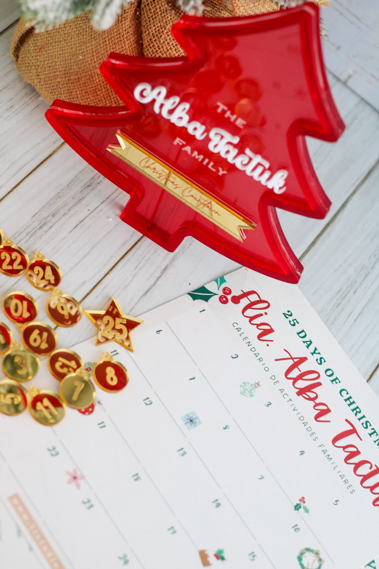 Christmas Tree Countdown - Acrílico