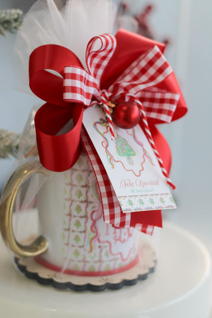 Festive Ribbons Mug - Full Gift Set
