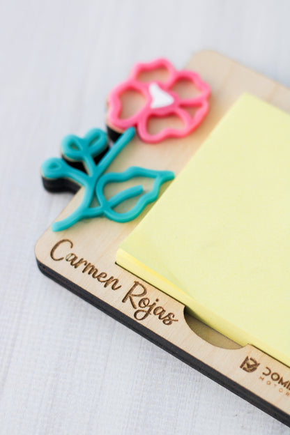 Porta Post-It Personalizado - Flower Dreams